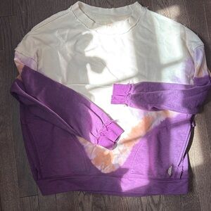 FP Movement by Free People Purple and Cream Crew Neck Sweater
